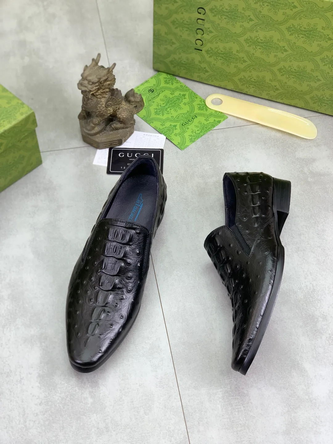 Men's Men's Shoes 💰P500 [New Style] 💰💎💎💎 [Gucci] GUCCI high-end men's formal business leather shoes, original order 1:1! Original imported high-end calfskin, original metal buckle, imported first-layer pigskin lining for feet, original high-end outsole, men's shoe size: 38-44